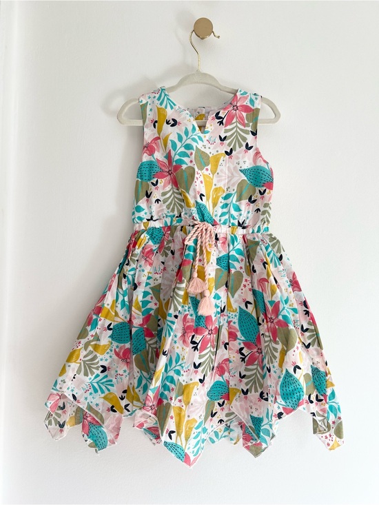 Tommy Bahama Other - Tommy Bahama Tropical Floral Sleeveless Dress Kids Girl 3T w/Star Button Details